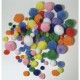 Pomponi Rayher, 100/set, diferite culori si dimensiuni pentru insirat