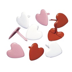 Capse decorative Scrapbooking, Rayher, inimi, red colours, 12 mm, 50 buc/set Capse decorative Scrapbooking, Rayher, inimi, red colours, 12 mm, 50 buc/set