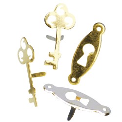 Capse decorative Scrapbooking, Rayher, Lock&Key, mixt, 35 mm, 24 buc/set Capse decorative Scrapbooking, Rayher, Lock&Key, mixt, 35 mm, 24 buc/set