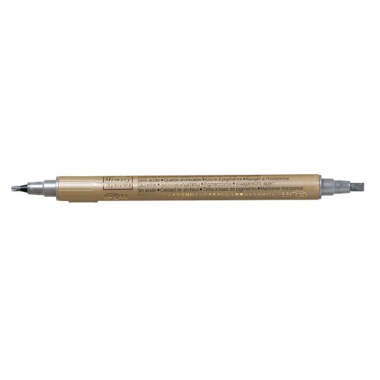Calligraphy pen metalic , argintiu, 2+3,5 mm, tab-bag 1 pc