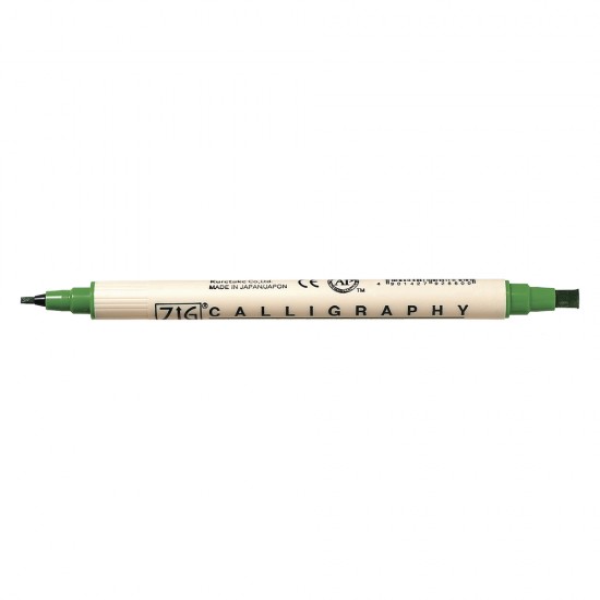 Calligraphy pen, light green, 2+5 mm, tab-bag 1 pc