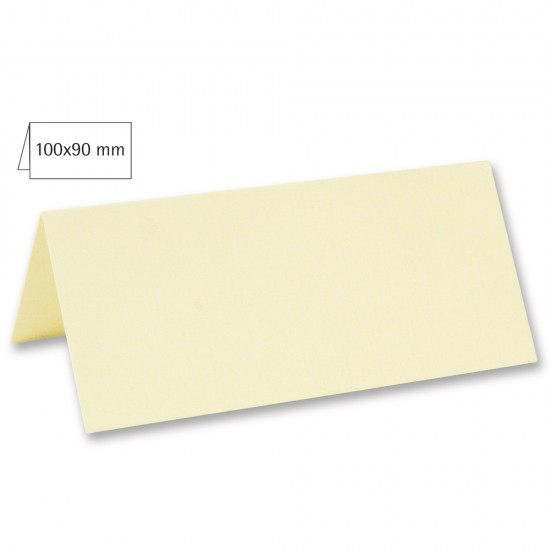 Card biguit pentru masa, plain, FSC MixCredit, ivory, 100x90mm, 220g/m2, 5/set