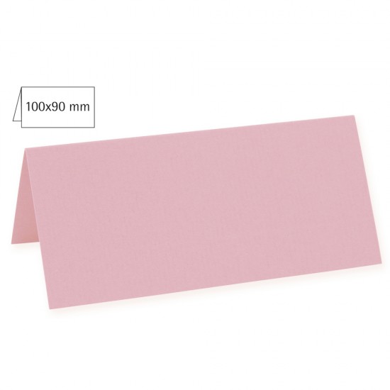 Card biguit pentru masa, plain, FSC MixCredit, pale-pink, 100x90mm, 220g/m2, 5/set