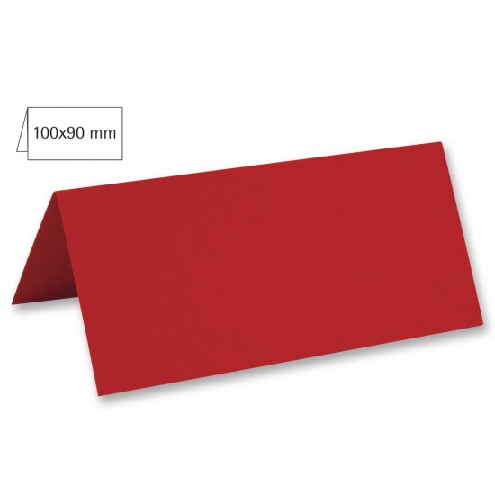 Card biguit pentru masa, plain, FSC MixCredit, cardinal red, 100x90mm, 220g/m2, 5/set