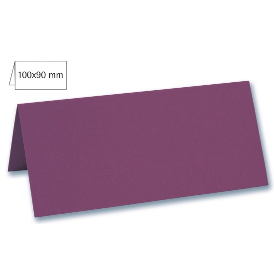 Card biguit pentru masa, plain, FSC MixCredit, purple velvet, 100x90mm, 220g/m2, 5/set