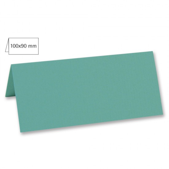 Card biguit pentru masa, plain, FSC MixCredit, turquoise, 100x90mm, 220g/m2, 5/set
