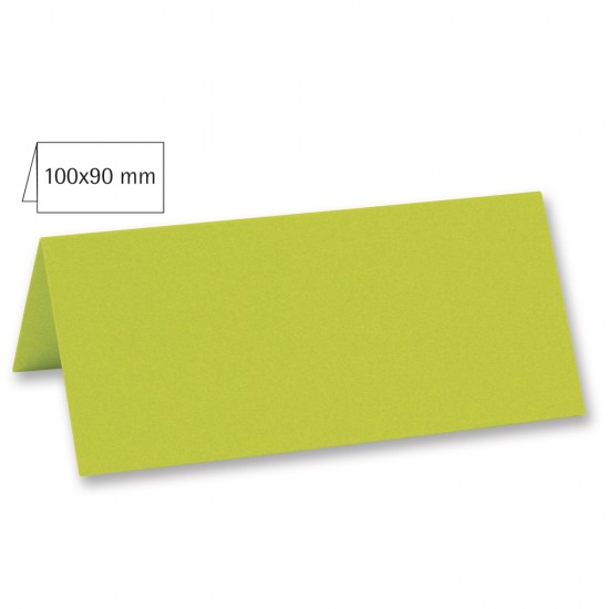 Card biguit pentru masa, plain, FSC MixCredit, lime, 100x90mm, 220g/m2, 5/set