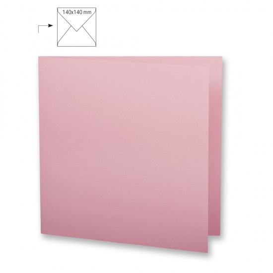 Card patrat biguit, uni, FSC Rec.Credit, pale-pink, 135x270mm, 220g/m2, 5/set
