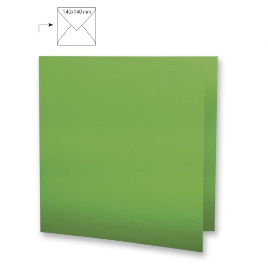 Card patrat biguit, uni, FSC Rec.Credit, evergreen, 135x270mm, 220g/m2, 5/set