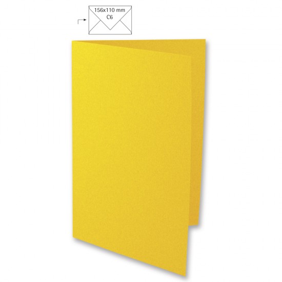 Card A6, 210x148 mm, 220 gr, sun yellow, 5/set