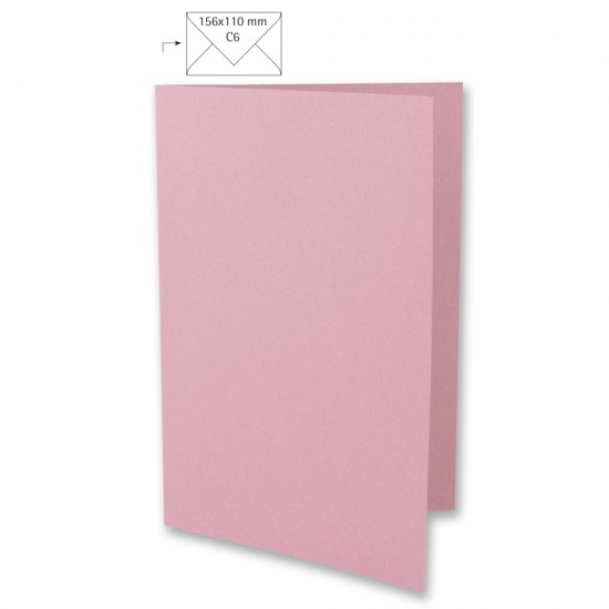 Card A6, 210x148 mm, 220 gr, pale-pink, 5/set