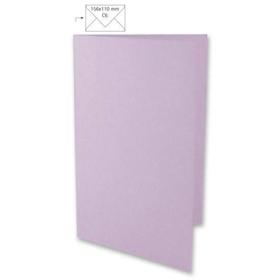 Card A6, 210x148 mm, 220 gr, lilac, 5/set