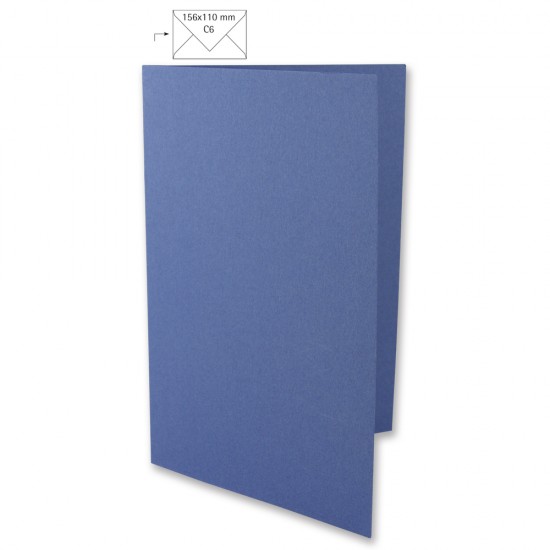Card A6, 210x148 mm, 220 gr, royal blue, 5/set