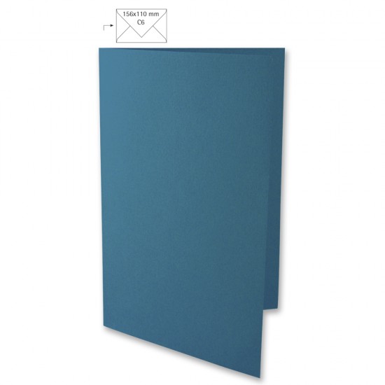 Card A6, 210x148 mm, 220 gr, dark turquoise, 5/set
