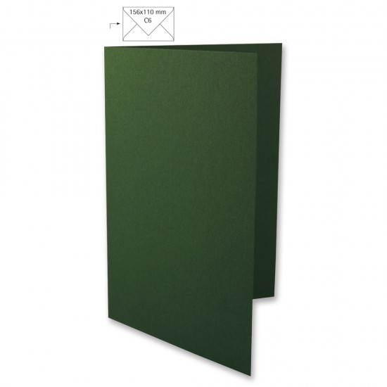 Card A6, 210x148 mm, 220 gr, pine-green, 5/set