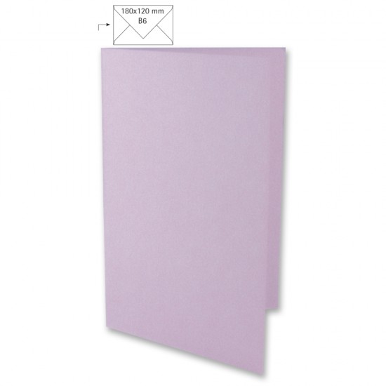 Card B6, colorat, FSC MixCred, 220g/m2, 5/set, lila