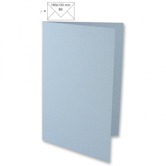 Card B6, colorat, FSC MixCred, 220g/m2, 5/set, baby blue