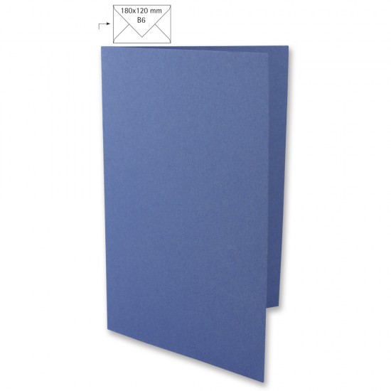 Card B6, colorat, FSC MixCred, 220g/m2, 5/set, albastru regal