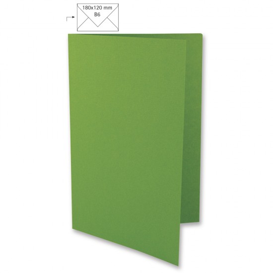 Card B6, colorat, FSC MixCred, 220g/m2, 5/set, evergreen