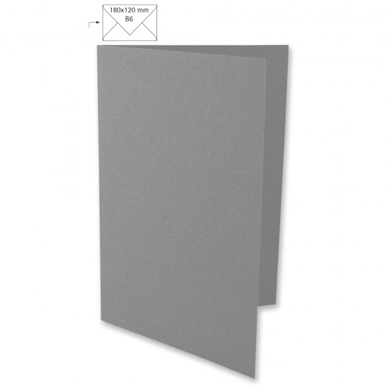 Card B6, colorat, FSC MixCred, 220g/m2, 5/set, gri inchis