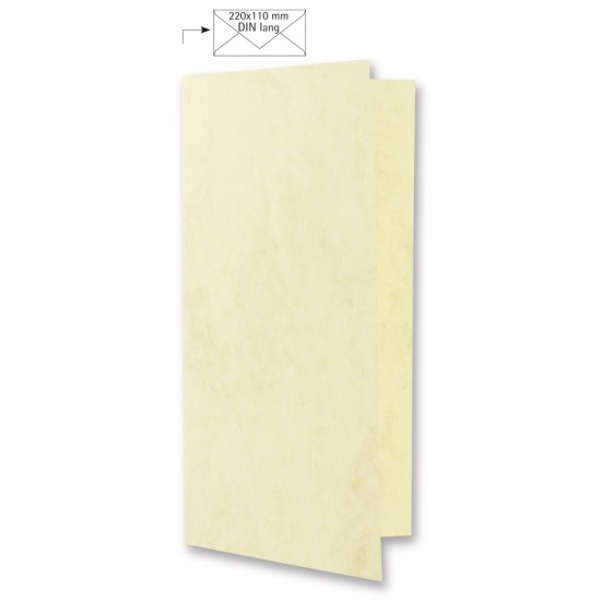Card DIN long, marble, FSC Mix Credit, beige, 210x210mm, 200g/m2, bag 5pc