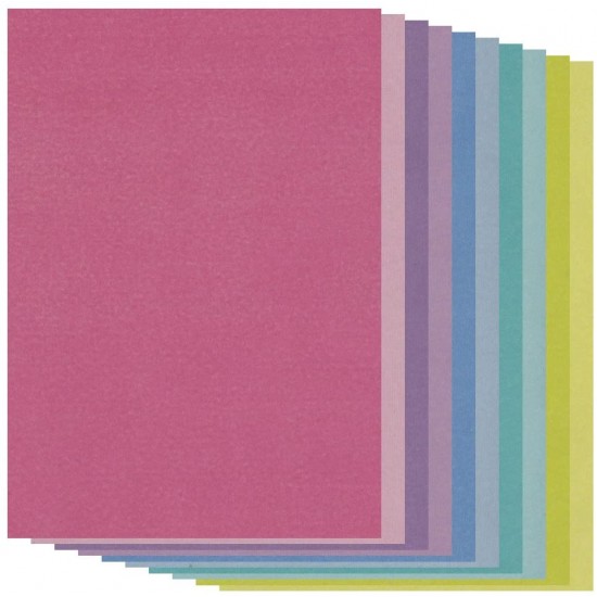 Hartie pergament colorata A4, FSC Mix Credit, 210x297mm, 100g/m2, 5/set - DIVERSE CULORI