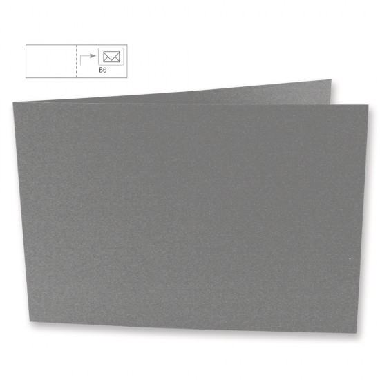 Card B6, landscape format,FSC Mix Credit, dark grey, 336x116mm, 220g/m2