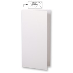 Plic DIN long, FSC Mix Credit, metallic alb, 210x210 mm, 250g