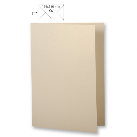 Card A6, double height,FSC Mix Credit, cashmere metallic,  210x148 mm, 25