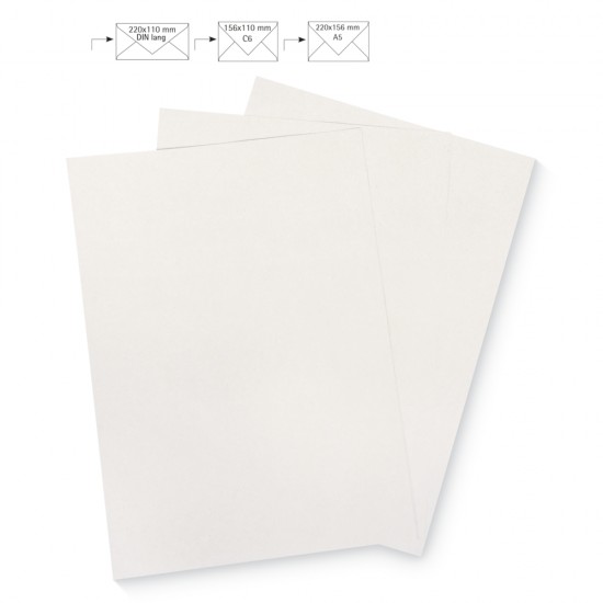 Note paper A4, 120g/m2, FSC MixCredit, metallic alb, 210x297 mm, bag, 5