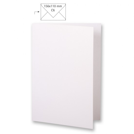 Card A6, înălțime dublă, FSC MixCredit, alb metalic, 210x148 mm, 250 g / m