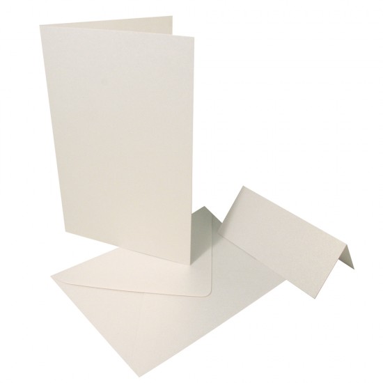 Plic f. Card A5, 120g, FSC MixCredit, metallic alb, 220x156mm, 120