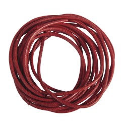 Snur piele, rosu, Rayher, 2 mm, 100 cm, 2 buc/set