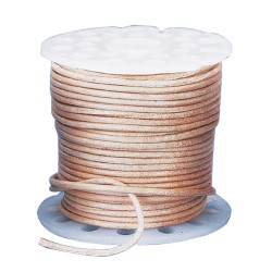 Snur piele bej, Rayher, 2 mm, pretul este pe metru liniar Snur piele bej, Rayher, 2 mm, pretul este pe metru liniar