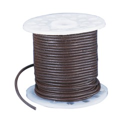 Snur piele maro inchis, Rayher, 2 mm, pretul este pe metru liniar Snur piele maro inchis, Rayher, 2 mm, pretul este pe metru liniar