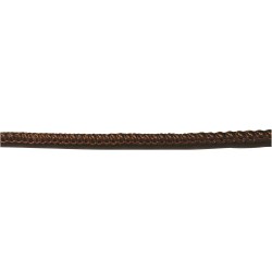 Snur piele, maro inchis, Rayher, cusut rotund, 4 mm, 1 m