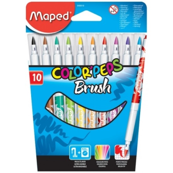 Carioci Color Peps Brush 10 culori/set Maped