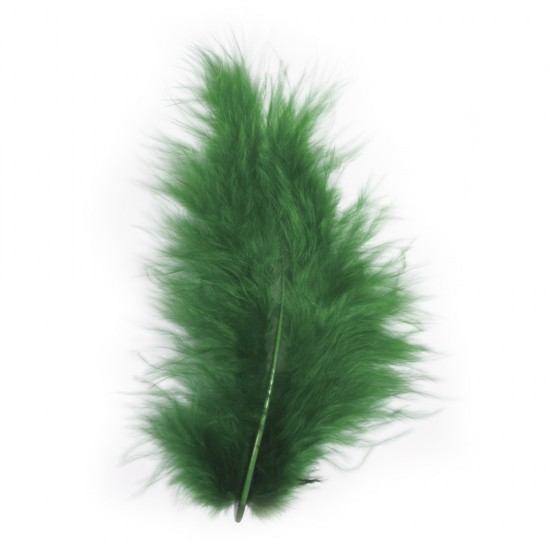 Pene decorative Rayher, verde inchis, dimensiune 8cm, 10/set