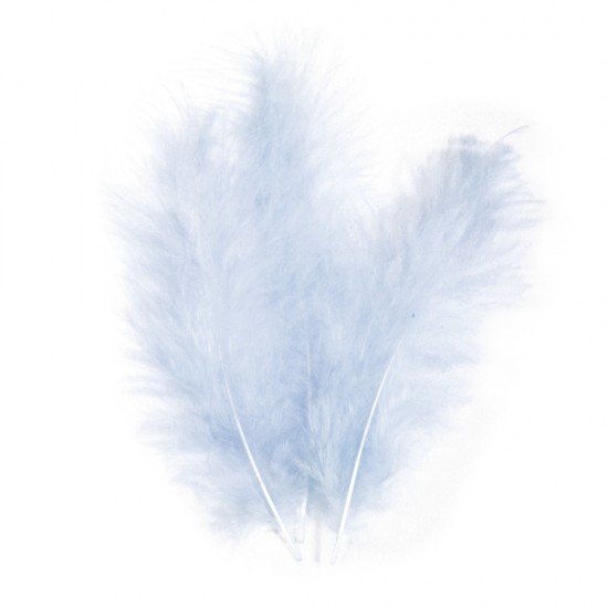 Pene decorative, light blue, 10-15 cm, 15 buc/set