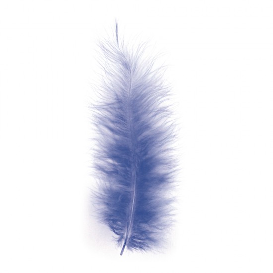 Pene decorative, medium blue, 10-15 cm, 15 buc/set