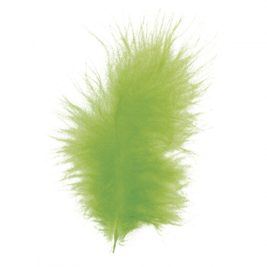 Pene decorative, light green, 10-15 cm, 15 buc/set