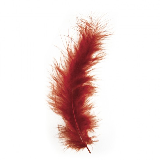 Pene decorative, reddish-brown, 10-15 cm, 15 buc/set