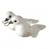 Decoratiune porumbei cu sclipici 5,5 cm, 2 buc/set