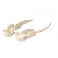 Decoratiune porumbei cu sclipici, 14 cm