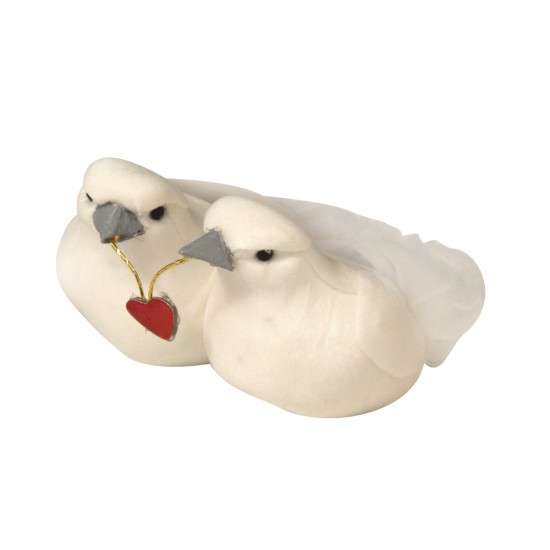 Decoratiune porumbei cu sclipici, 7 cm, 2 buc/set
