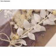 Buchet flori uscate 18-20cm, Rayher, culoarea fildesului