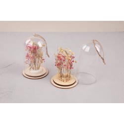 Buchet flori uscate 18-20cm, Rayher, roz