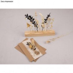 Buchet flori uscate 18-20cm, Rayher, negru