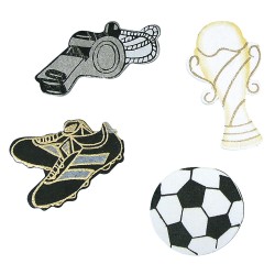Deco lemn fotbal, Rayher, 3.5 cm, 12 buc/set