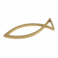 Peste Crestin lemn, Rayher, gold, 5x1,5 cm, 6 buc/set